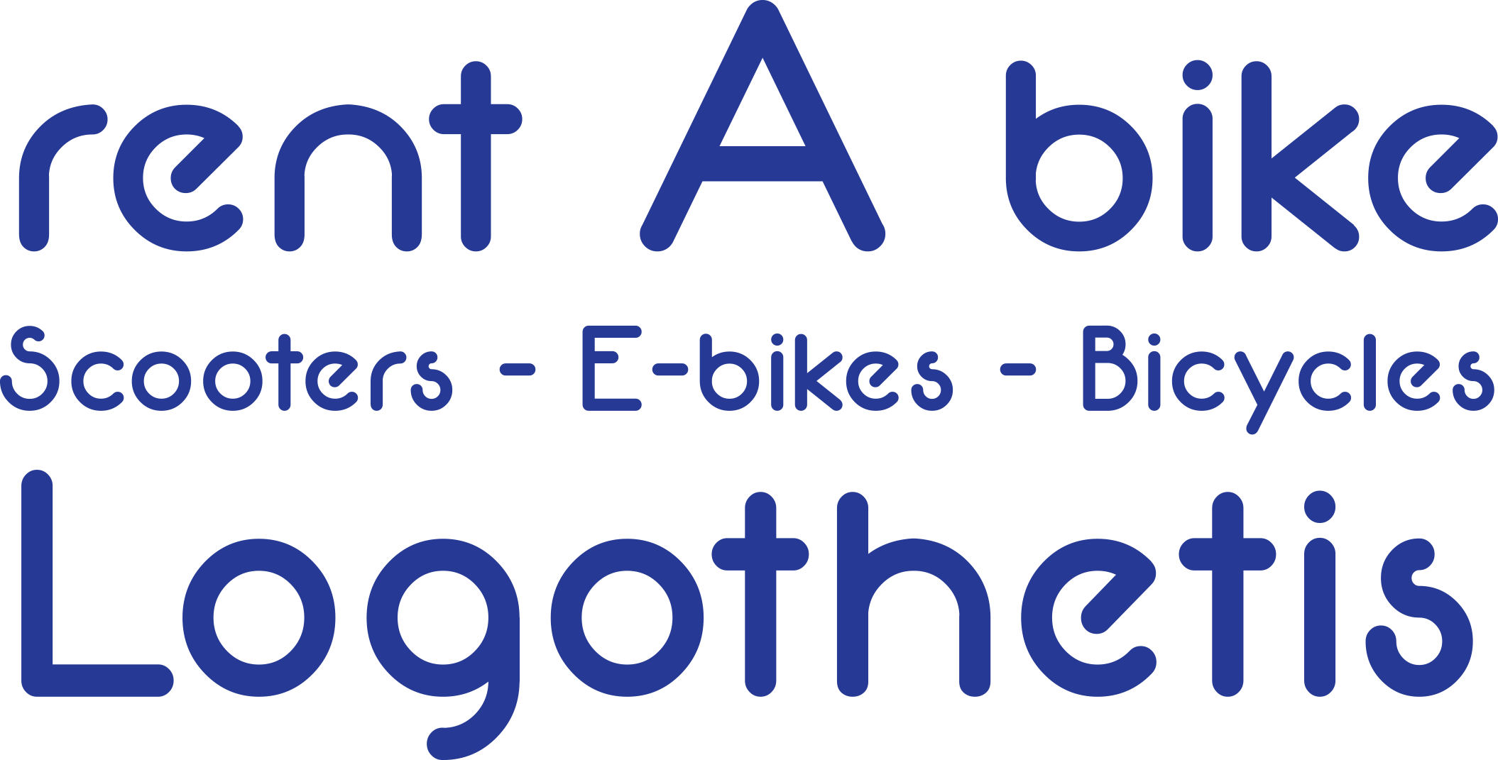 Rent A Bike Logothetis Logo in blue